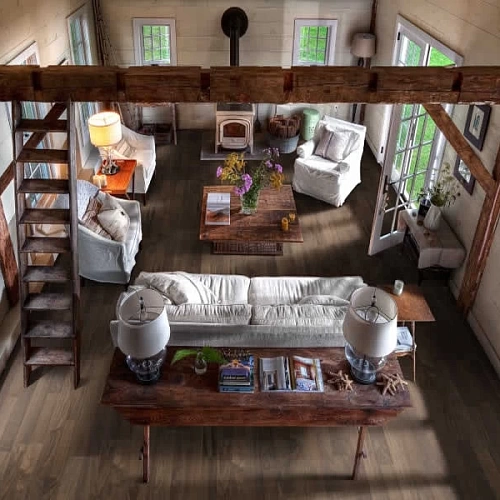 ОРЕХ ЦВЕТОК ЛИННЕЯ ПАРКЕТНАЯ ДОСКА KAHRS ЛОДЖ